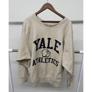 Vintage Yale Athletics Sweatshirt Grey Size Medium